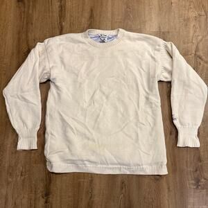 Rare VTG "10x" Gore Windstopper Off White men's sweater Made in USA Sz M Goretex